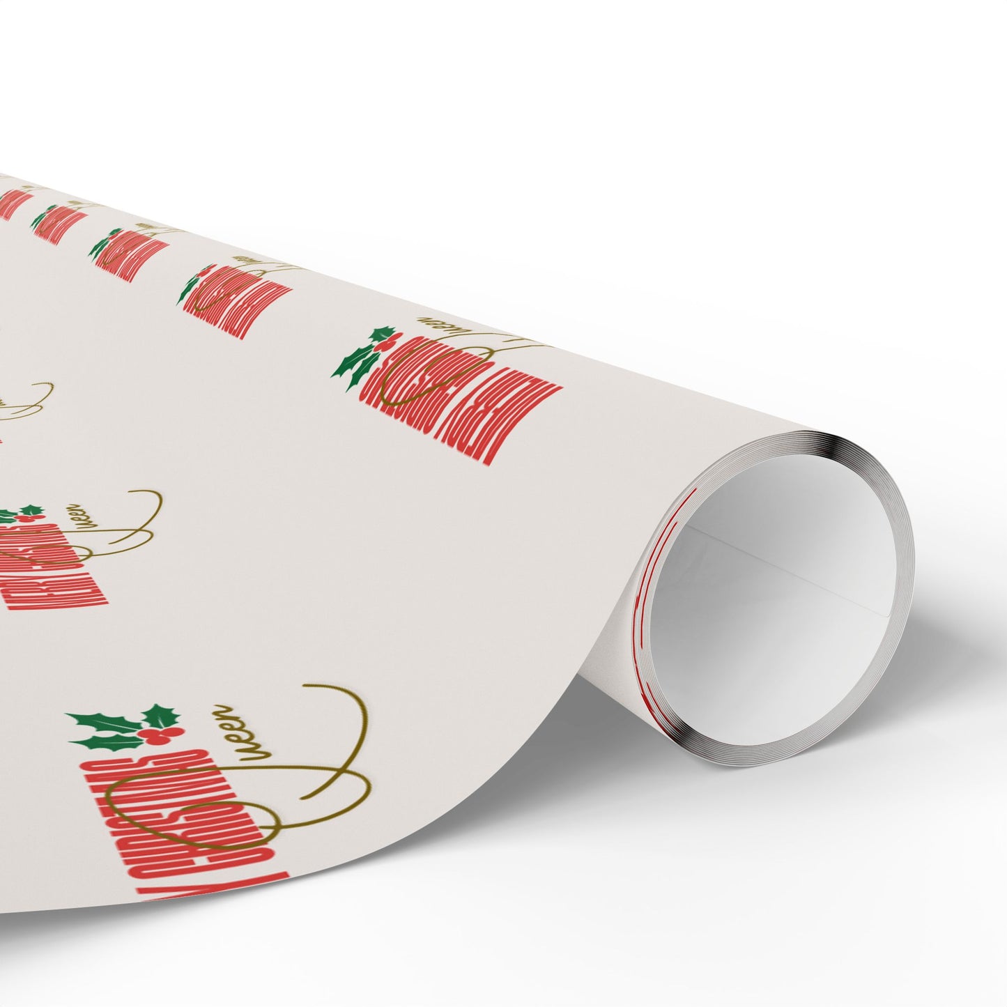 “Merry Christmas Queen” Luxury Glossy Wrapping Paper | Holiday Gift Wrap for Her